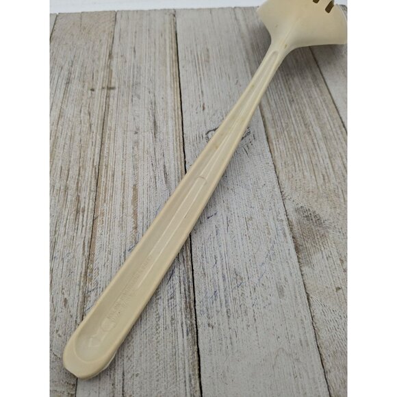 Vintage Unbranded Beige Slotted Nylon Plastic Serving Spoon USA 11 3/4" - Picture 6 of 9